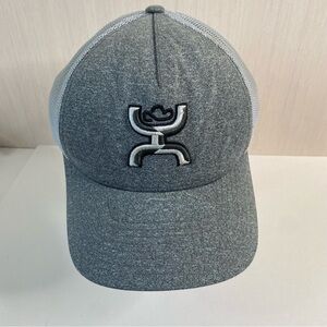 Hooey Men’s Big Logo FlexFit Mesh Back Cap Wolfe Gray L-XL
